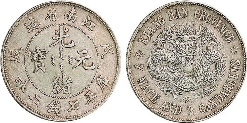 戊戌（1898年）江南省造光绪元宝七钱二分银币（LM216）