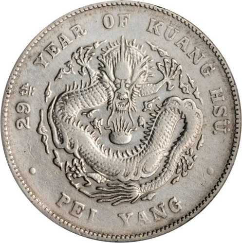 二十九年北洋造光绪元宝七钱二分银币