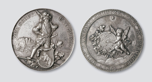 1891年瑞士伯尔尼邦射击比赛银质纪念章