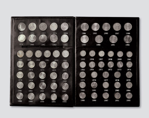 1955年-1992年分币大全定位册共七十二枚全