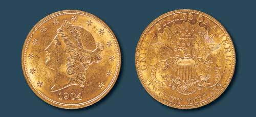 1904年美国金币一枚