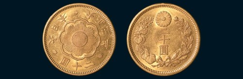 日本大正三年（1914年）二十圆金币