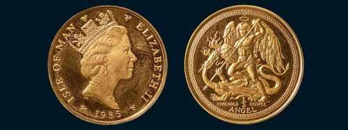 1985年马恩岛1/2盎司金币