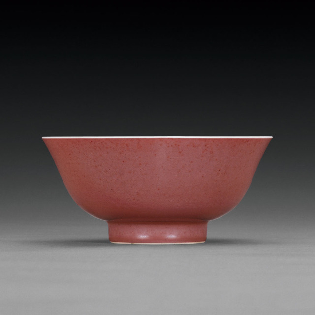  清雍正 霁红釉大碗