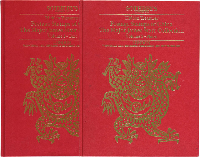 L 1991年英国伦敦苏富比公司举办施塔少校(Major James Starr)珍藏之华邮专集拍卖目录精装本上下共二册