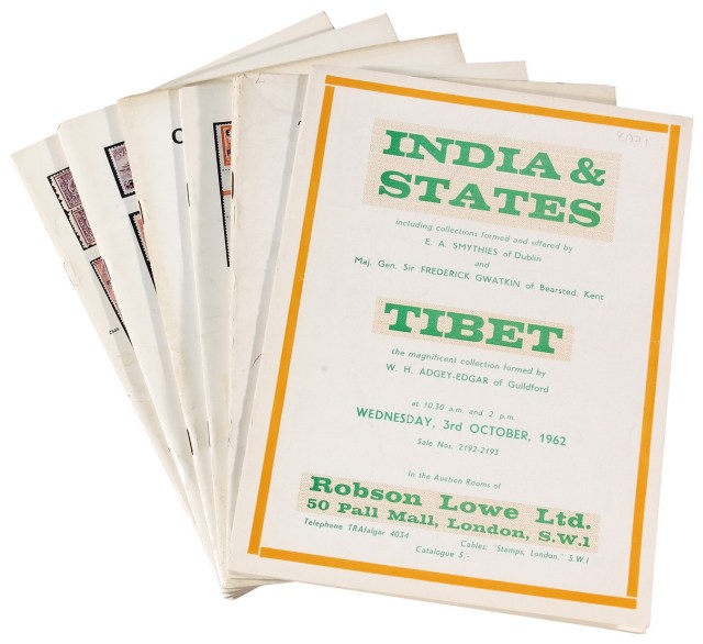L 1961-1969年Robson Lowe公司举办珍罕华邮拍卖目录 （六册）