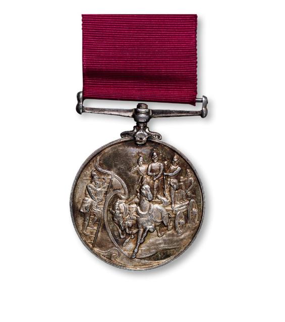 1913年上海公共租界维多利亚新消防队银质奖章
