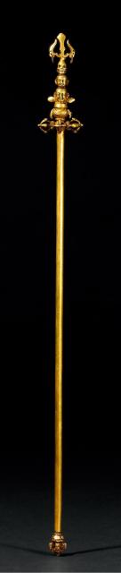  清早期（十八世纪） 铜鎏金法杖