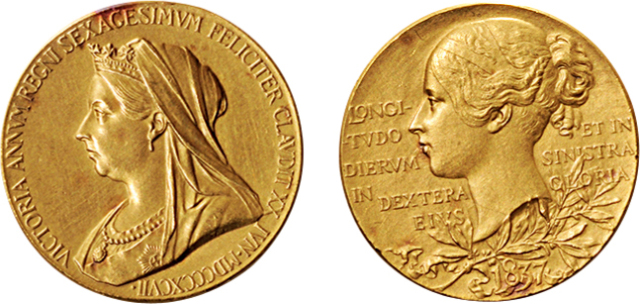 1837年英国维多利亚女王登基60周年纪念金章