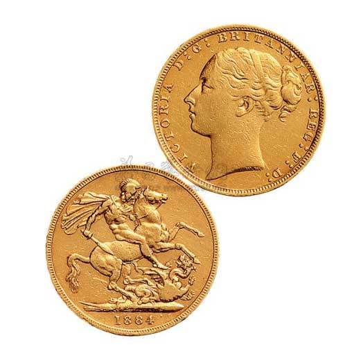 1884年英国乔治屠龙金币