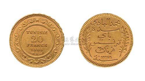 1904年土耳其2角金币