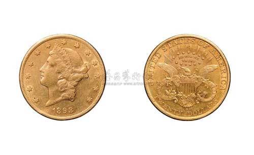 1898年美国自由女神像20元金币