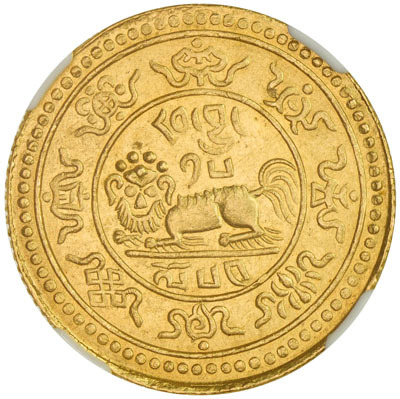 1920年西藏狮图金币20两 NGC MS 65