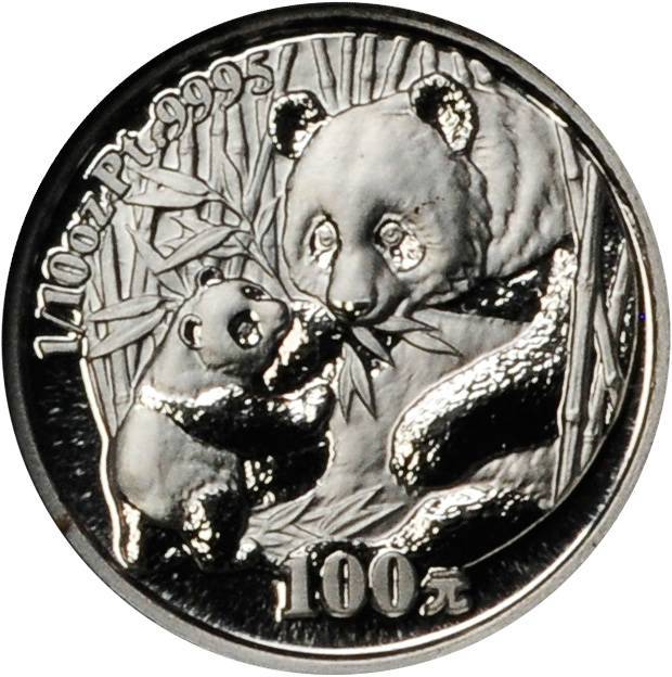 2005年熊猫纪念铂币1/10盎司 NGC PF 69