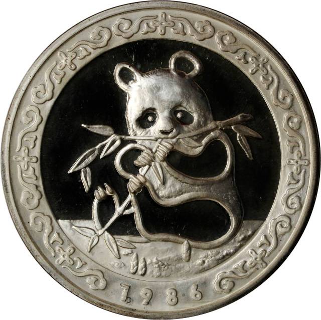1986年第5届香港国际硬币展览会纪念银章12盎司 完未流通