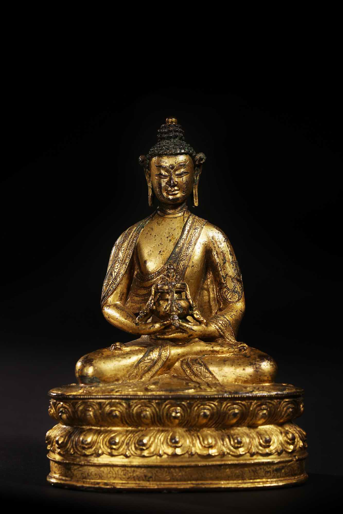 装裱形式：西藏 15世纪长寿佛