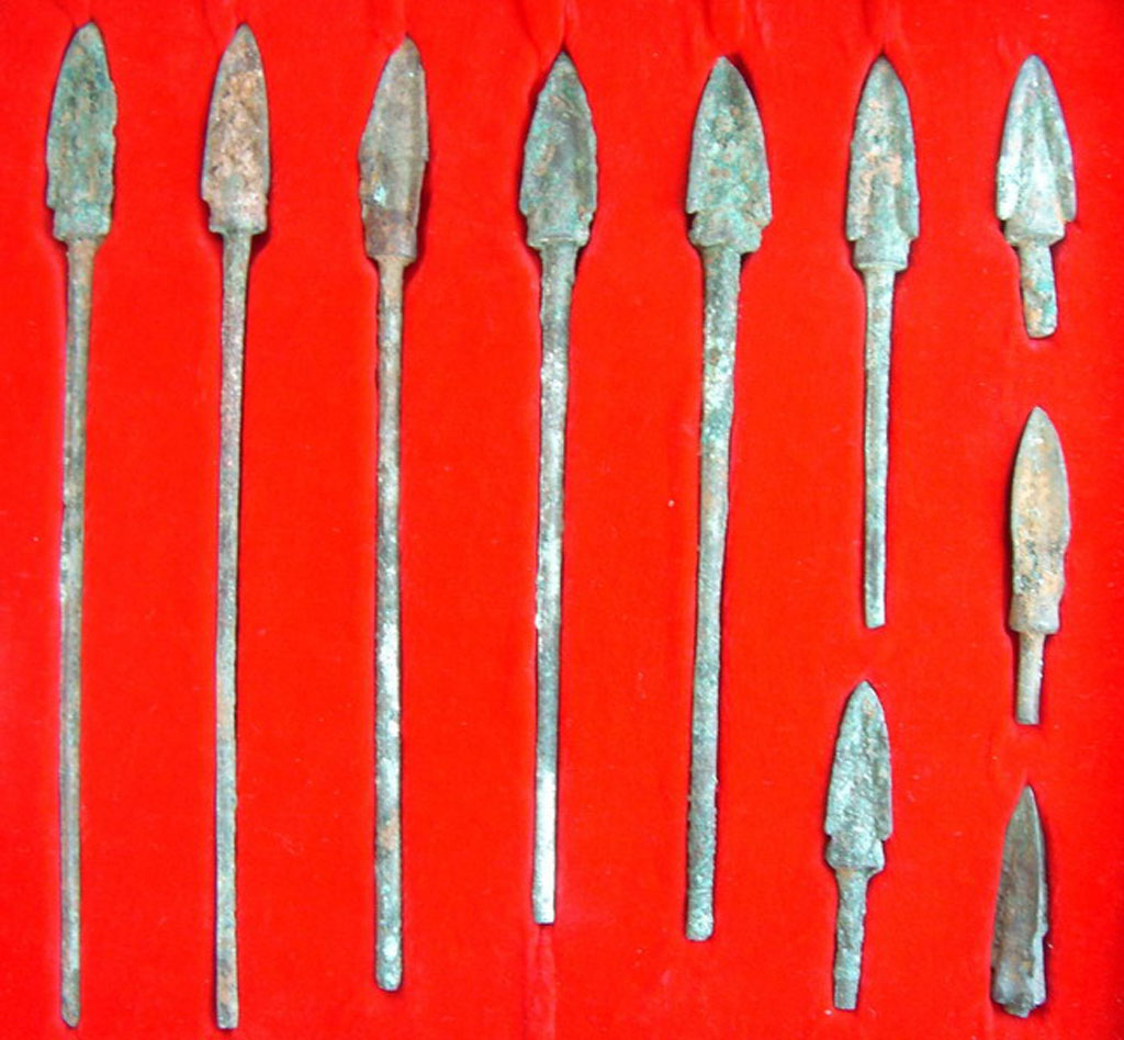 战国时期铜质箭簇一组共十枚