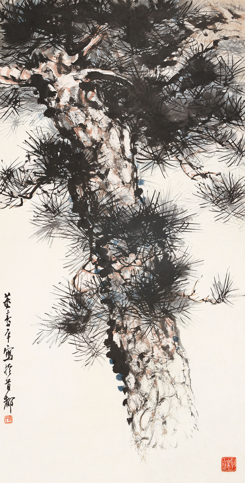 董寿平松树作品欣赏图片