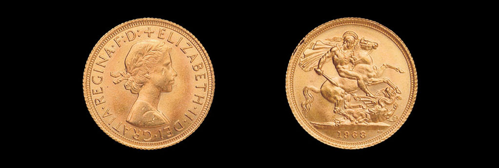 1968年英国金币一枚