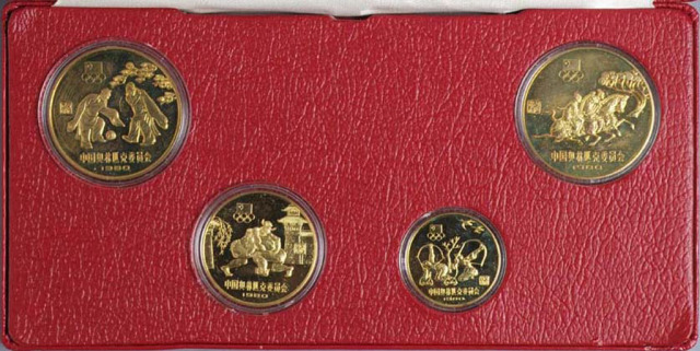 1980年中国奥林匹克委员会铜质纪念币全套四枚