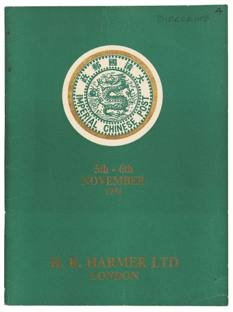 L 1956年英国伦敦H.R.Harmer公司举办德铿(A. Diercking)华邮专集拍卖目录