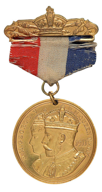 1911年大英帝国国王乔治五世加冕纪念章一枚