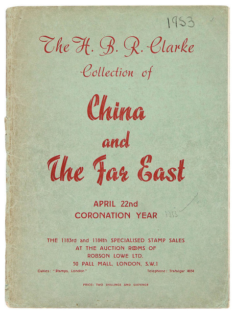 L 1953年英国伦敦Robson Lowe公司举办克拉克(H.B.R. Clarke)华邮专集拍卖目录
