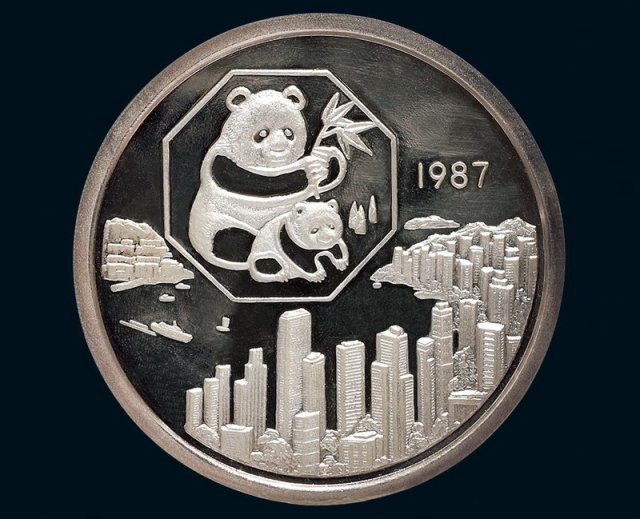1987年香港第六届国际硬币展五盎司银章一枚