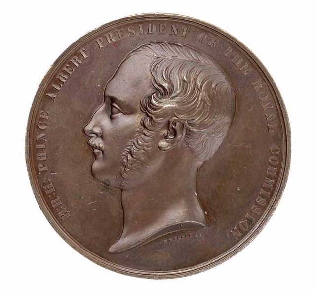 1851年第一届世博会（英国伦敦.万国工业产品博览会）阿尔伯特亲王荣誉铜质奖章一枚