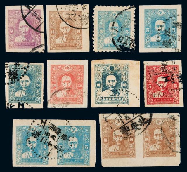 ★○1946-1948年苏皖、华中区邮票一组一百余枚