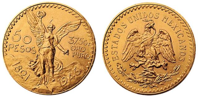 墨西哥自由女神50PESOS金币