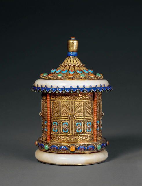 建国初期银鎏金“皇穹宇”茶叶罐