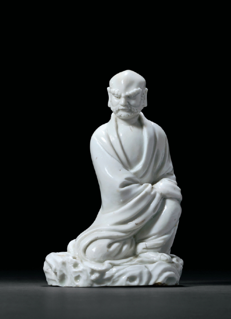  清早期 德化窑白瓷达摩坐像