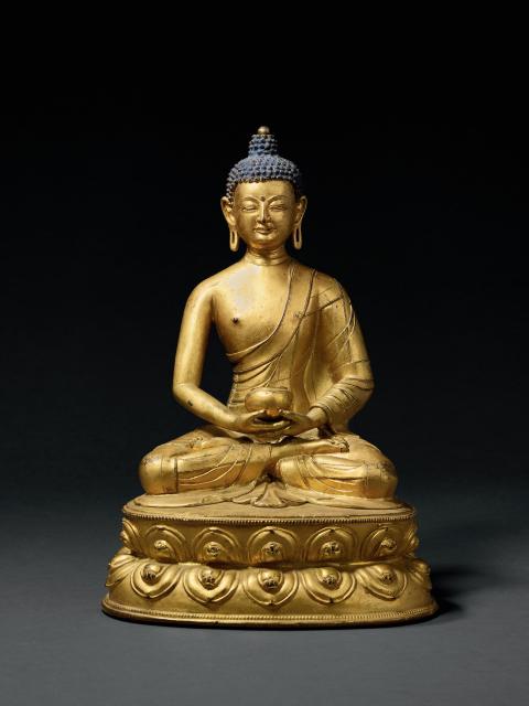 明中期（15-16世纪） 铜鎏金阿弥陀佛