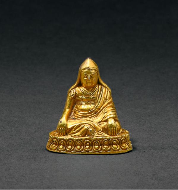 清早期（十七世纪后半至十八世纪前半） 铜鎏金笃补巴