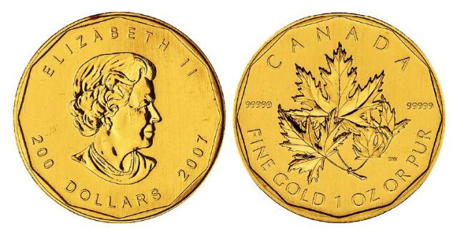 2007年加拿大枫叶纪念金币