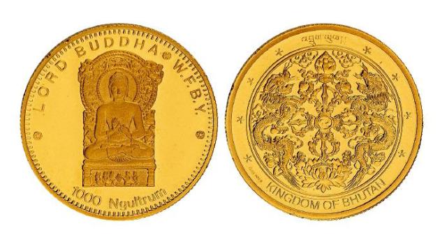 2006年不丹佛像1000努尔特鲁姆纪念金币