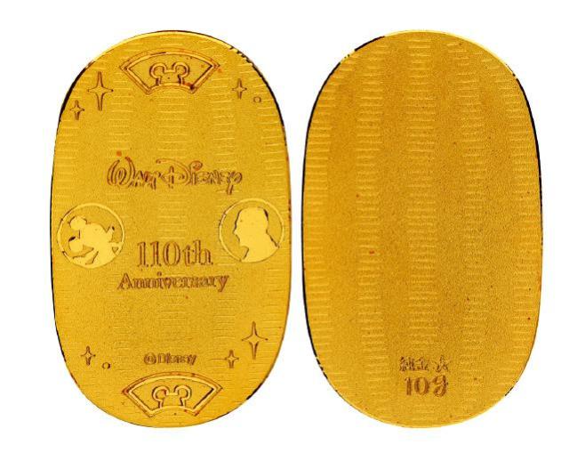 2012年迪士尼公司发行华特·迪士尼诞辰一百一十周年纯金小判