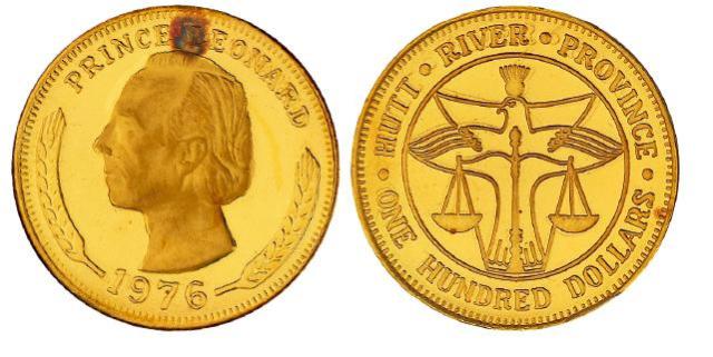 1976年澳大利亚“国中国”哈特河省成立六周年100澳元纪念金币