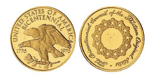 1976年美国独立二百周年纪念金币一枚